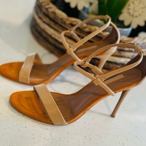 Women Nude Top Shop strap heel sandals size 9